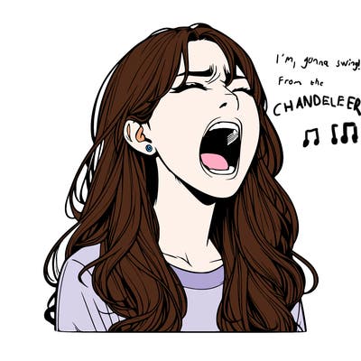 screaming realistic, girl