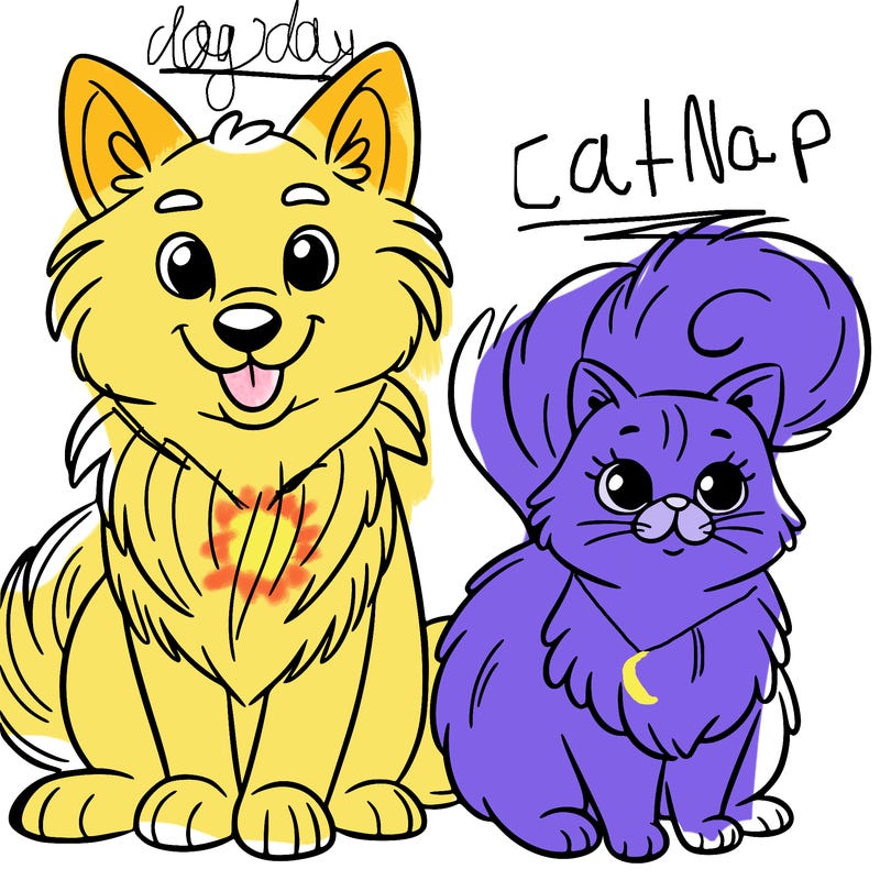 a dog and a cat