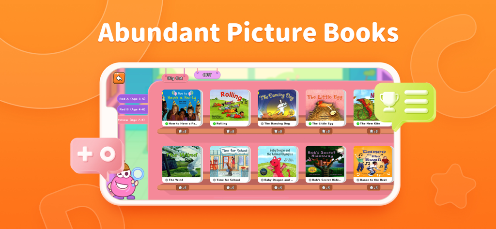 思达口语 - Lingo Star app interface displaying a variety of interactive English picture books for kids