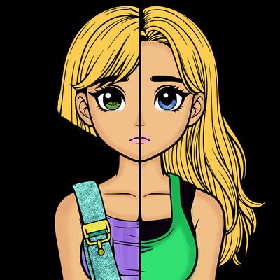 realistic girl split