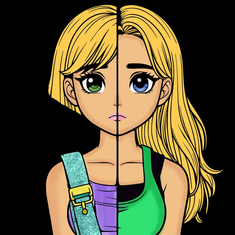 realistic girl split