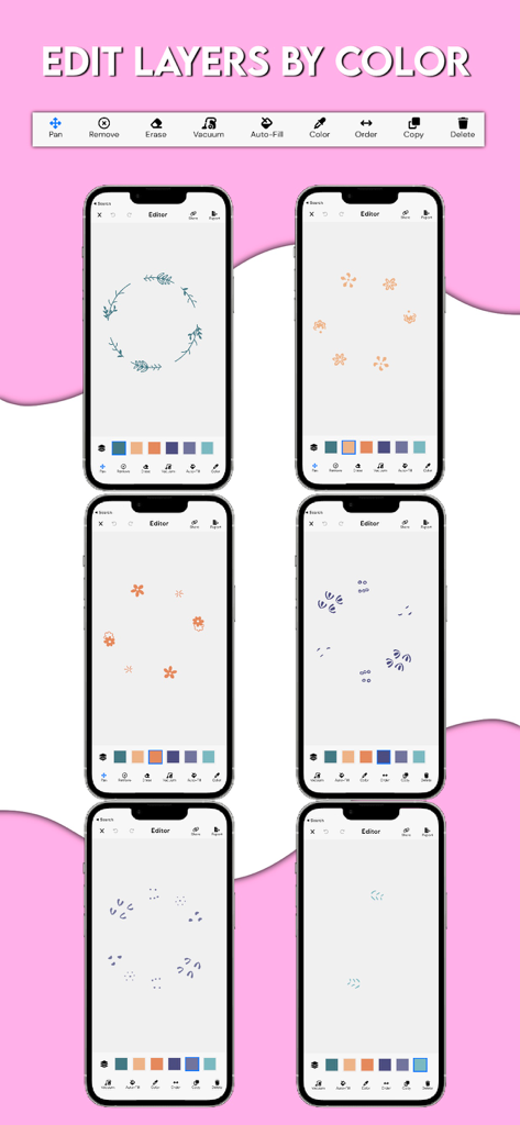 Interface of SvgTrace Classic app showing the edit layers by color feature for vector graphics