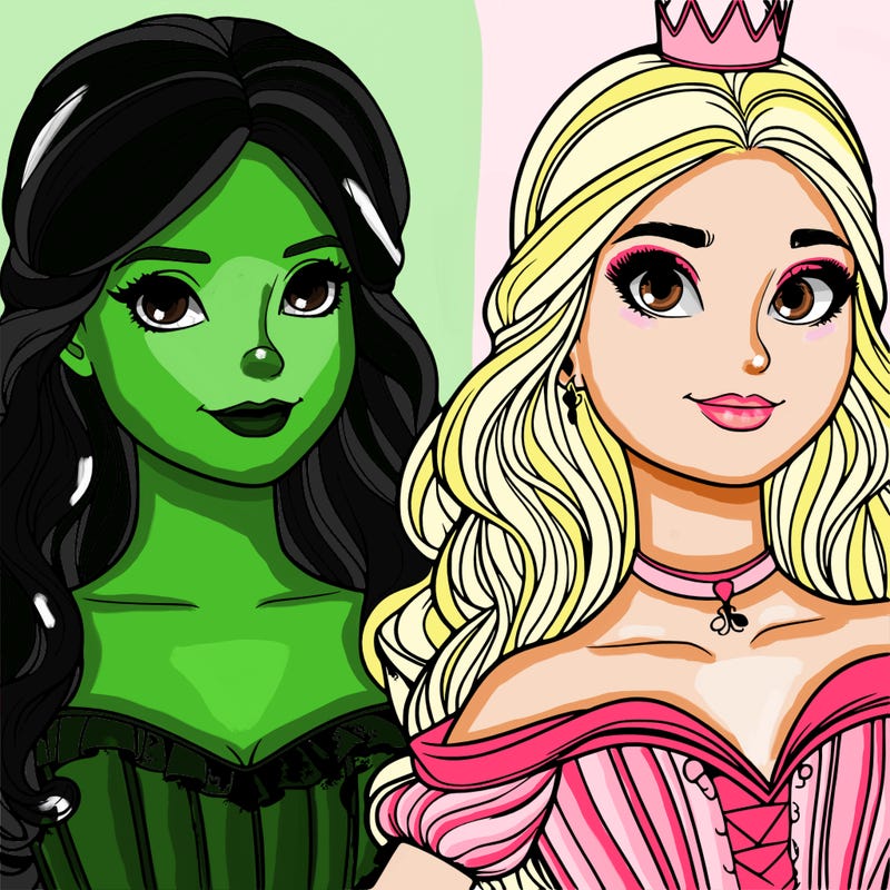 elfaba and glinda realistic girls
