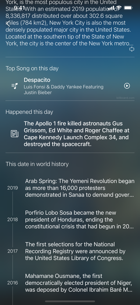 Pictory App - Pictory App screen showing historical events music and city facts for a specific photo date