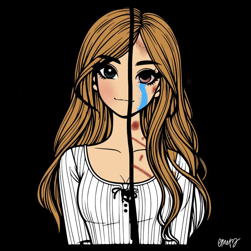 realistic girl with long hair