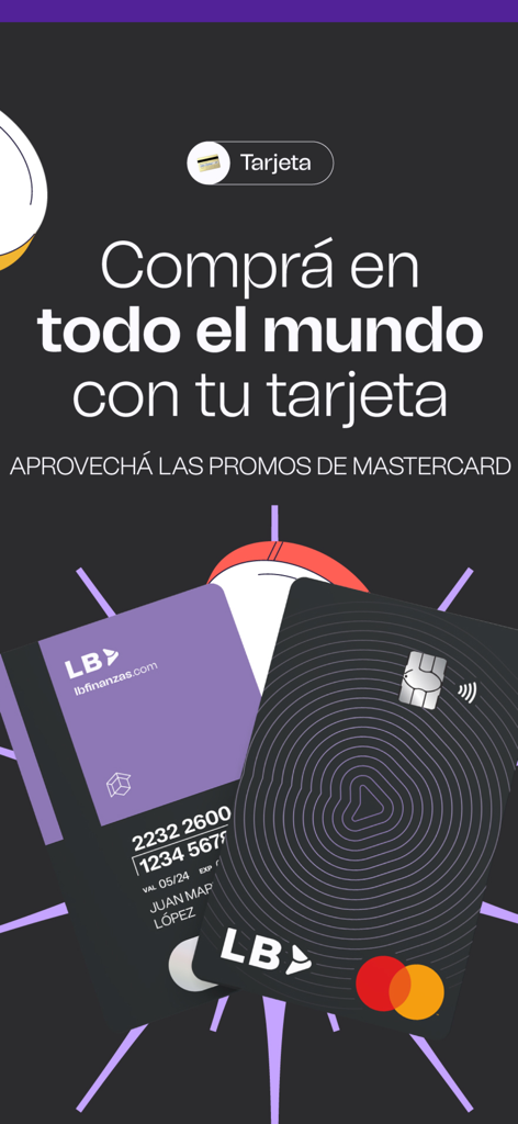 LB Finanzas: billetera virtual - Tarjeta Mastercard LB Finanzas para compras y promociones en todo el mundo