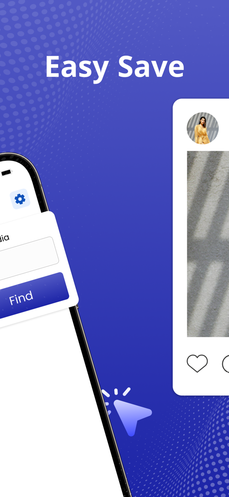 Video Downloader - HD - Easy save feature screen of Video Downloader HD app.