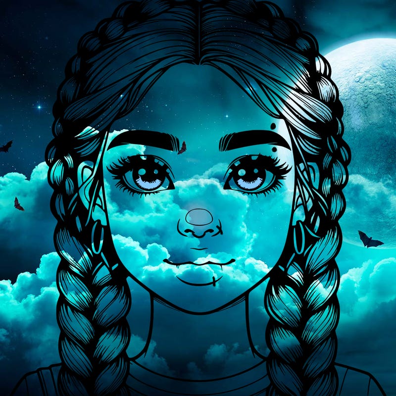 realistic girl with braids