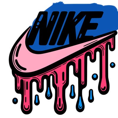 dripping nike logo