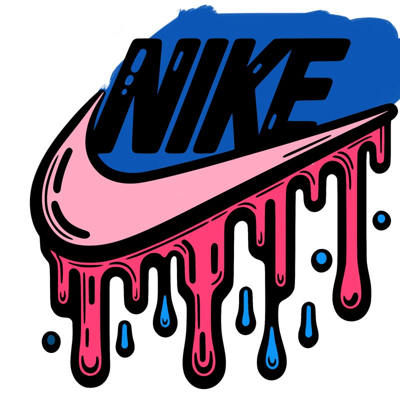 dripping nike logo