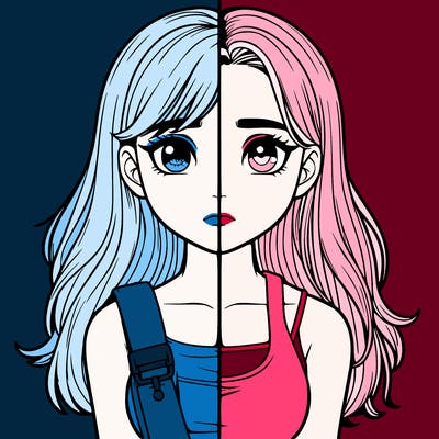 realistic girl split