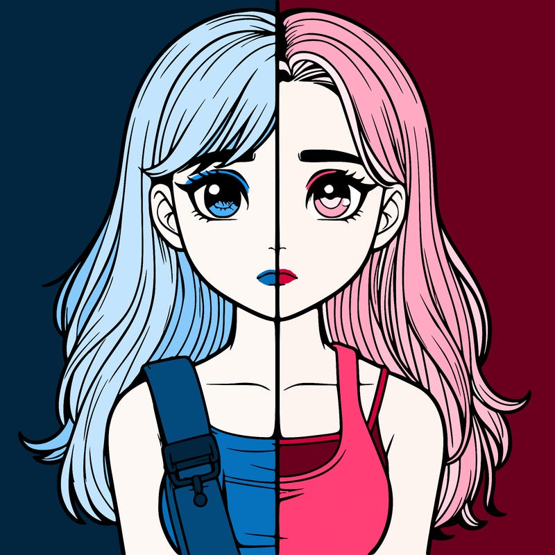 realistic girl split