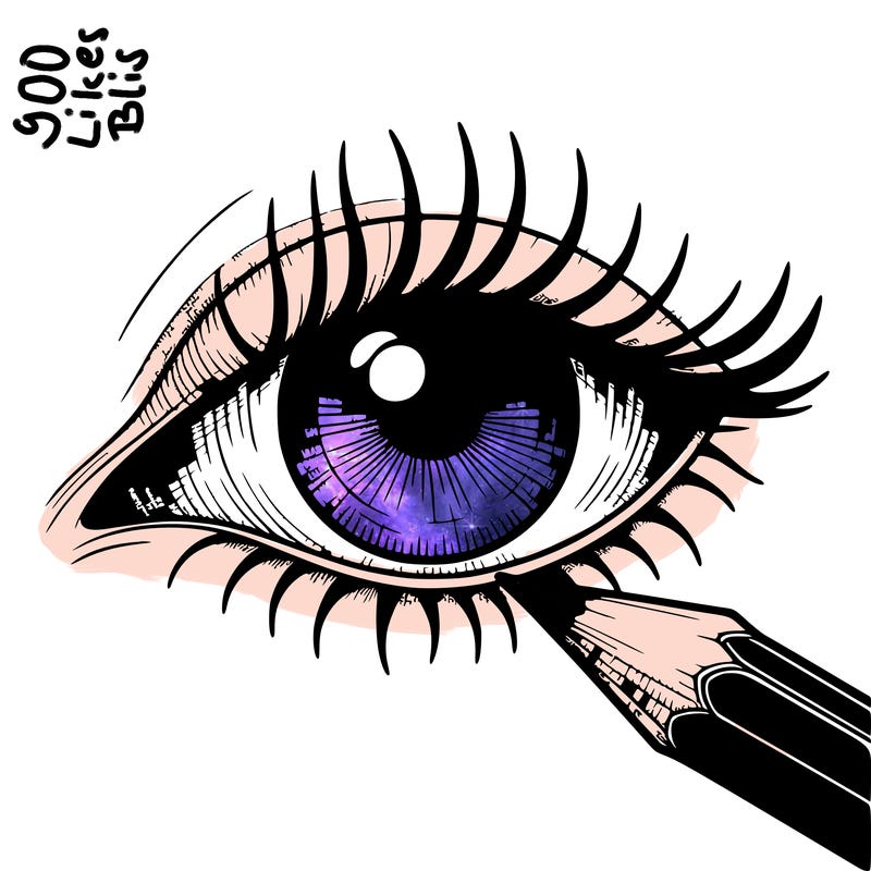 eye drawing pencil
