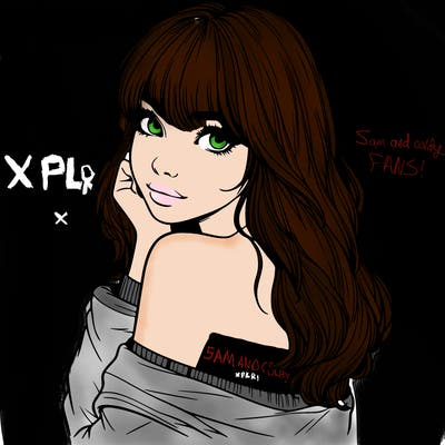 realistic girl with bangs looking over her shoulder