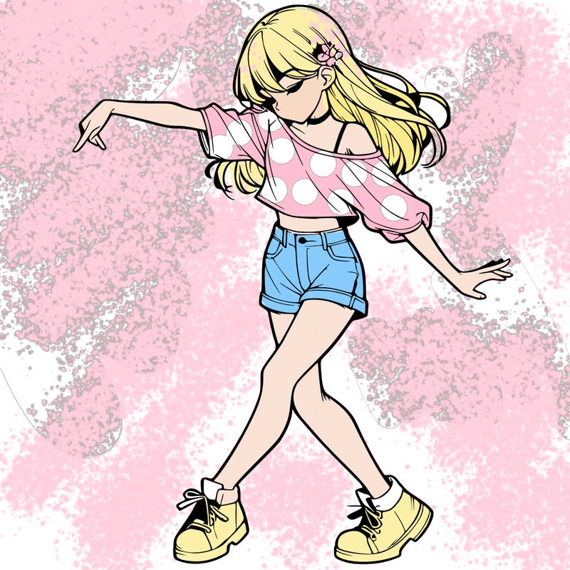 realistic girl danceing