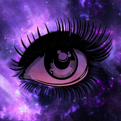 realistic eye long eylashes