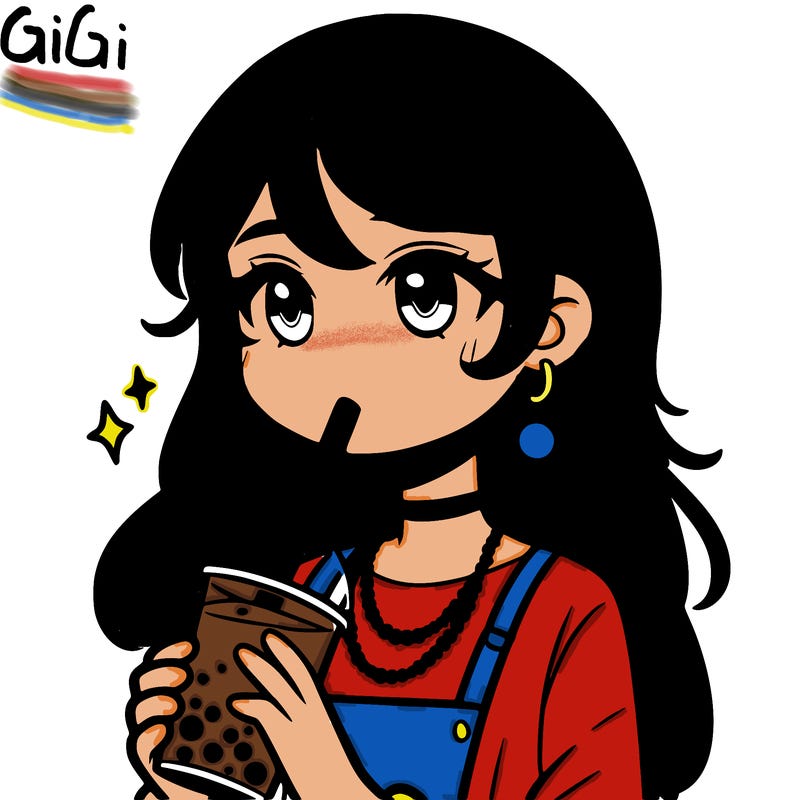 teenage girl drinking boba