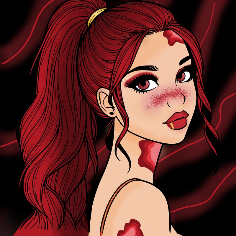 realistic pretty girl with high pony tail