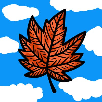 simple autumn leaf