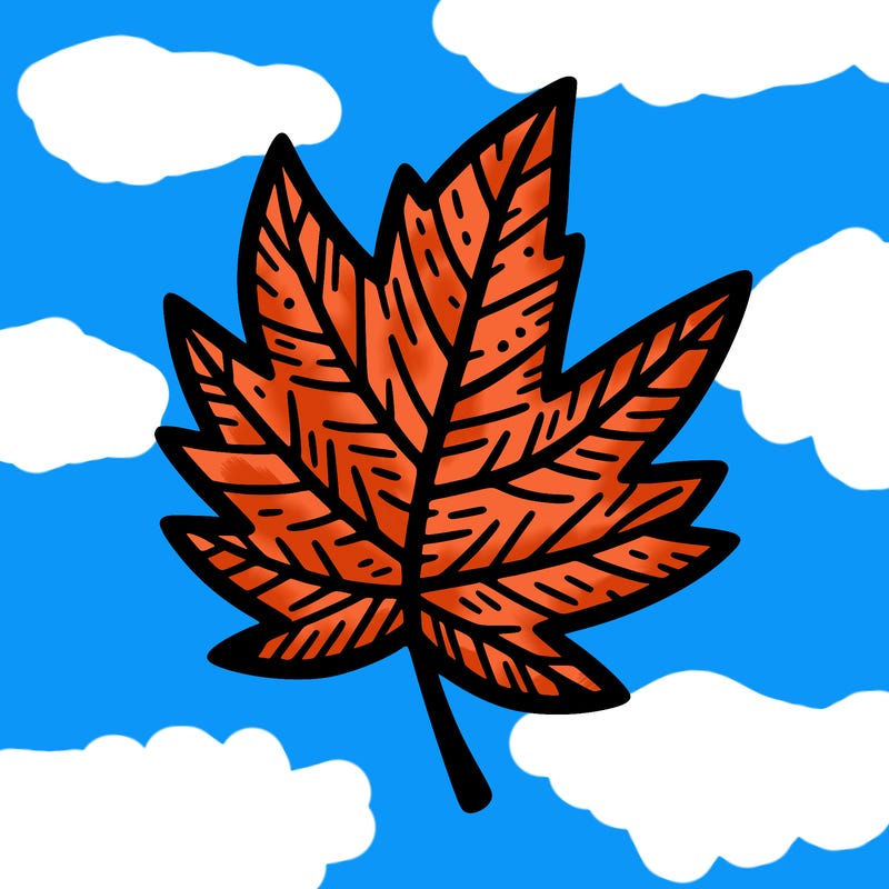 simple autumn leaf