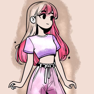 girl in a cute crop top