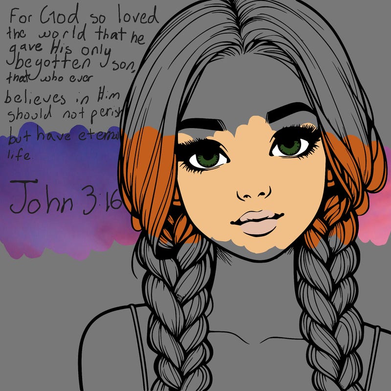 realistic girl with braids