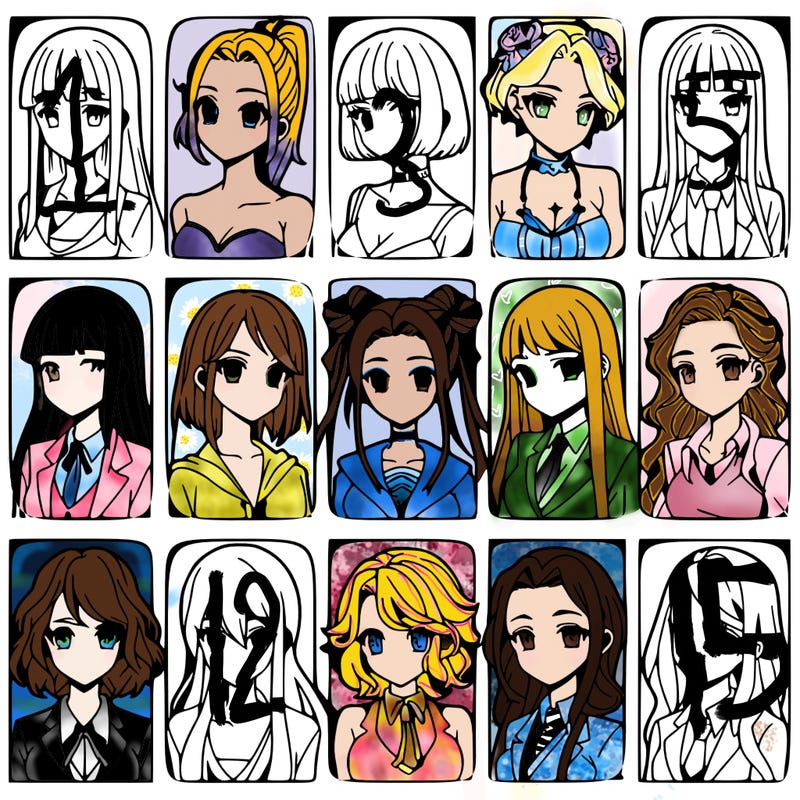 girls that look diffrent anime