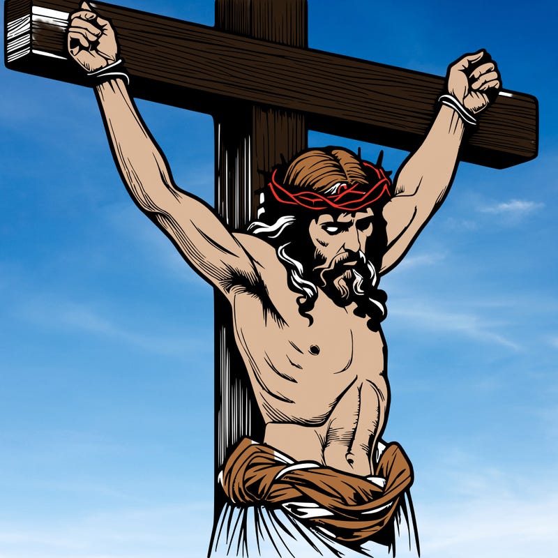 jesus realistic on the cross
