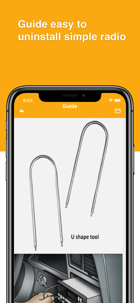 Radio Code for Renault - Anleitung zum Ausbau eines Renault-Autoradios mit U-förmigen Werkzeugen