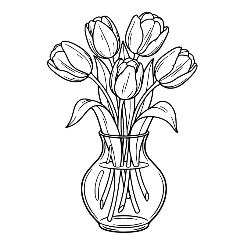 tulips in a vase