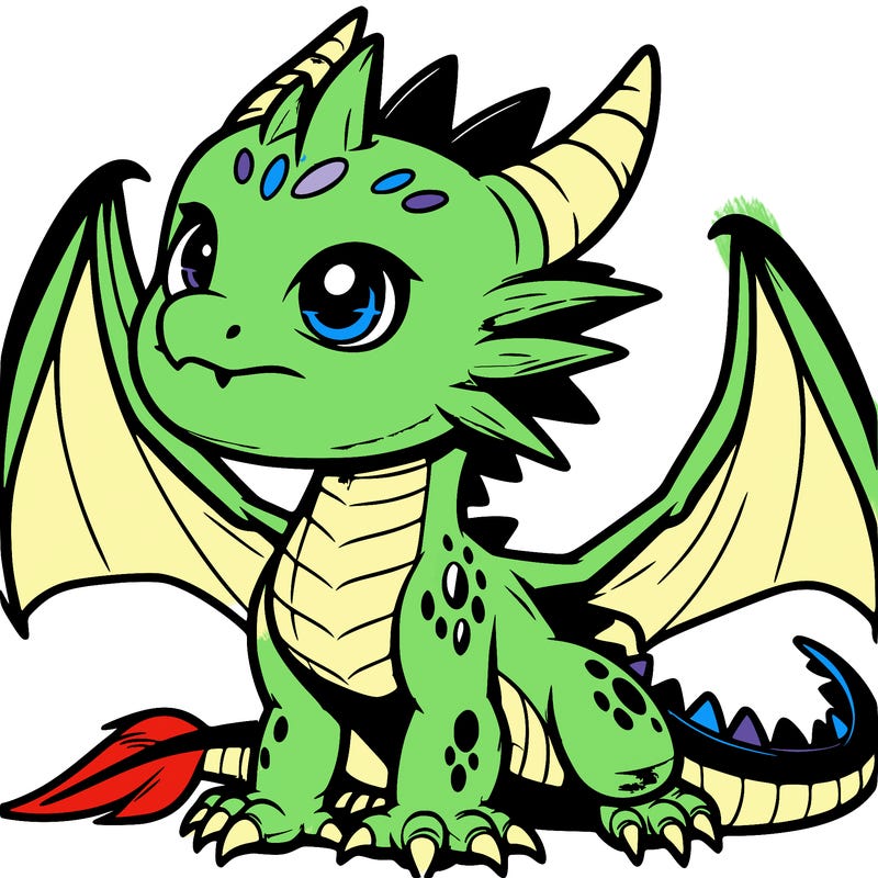 fierce baby night dragon
