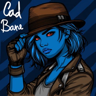 realistic tough girl with hat