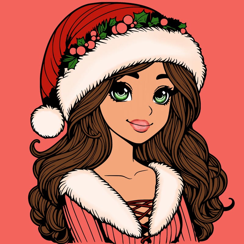 realistic christmas  girl