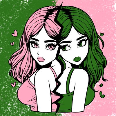 realistic girl split