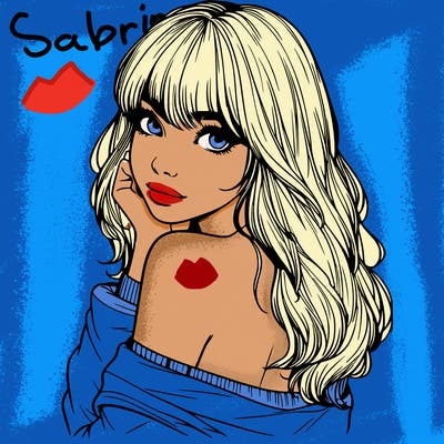 realistic girl with bangs looking over her shoulder