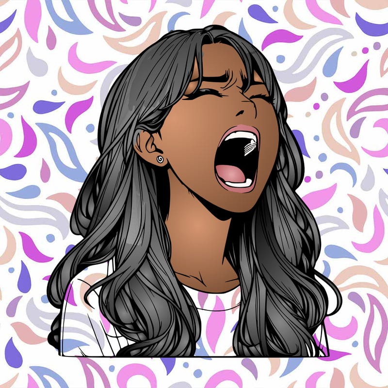 screaming realistic, girl