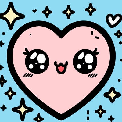 a heart kawaii
