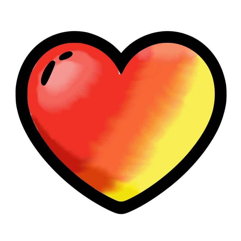 a blank heart