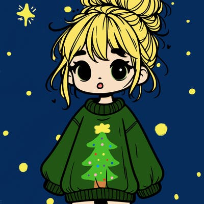 cute girl with baggy jumper and messy bun