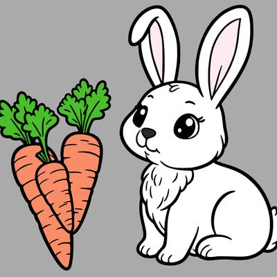 rabbit with carrots