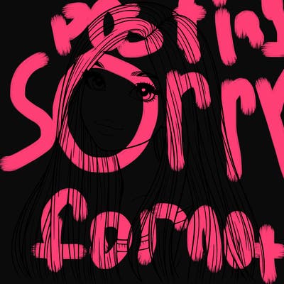 realistic girl with long straight hair