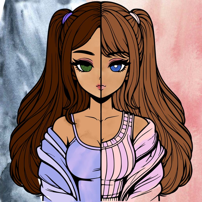 realistic girl split