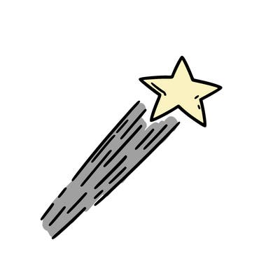 a shooting star in the sky