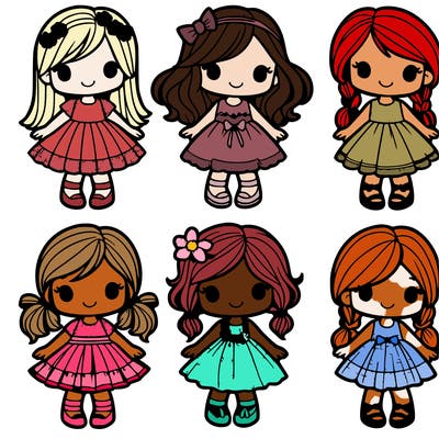 4 girls both wearing dresses