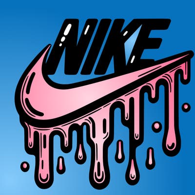 dripping nike logo