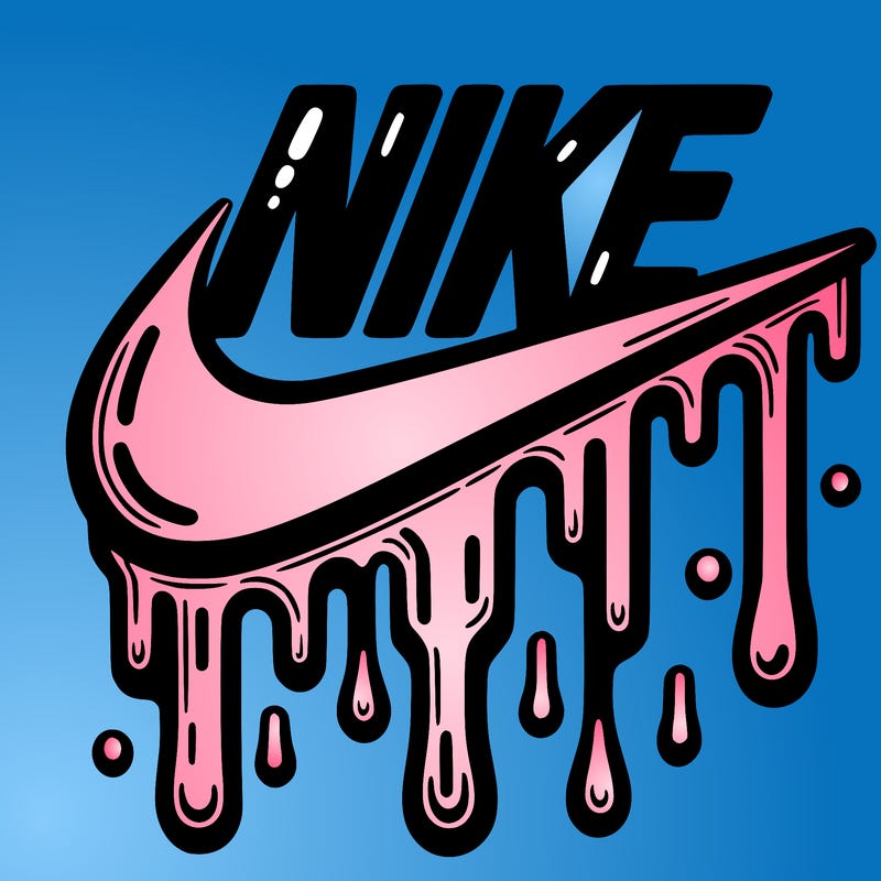dripping nike logo