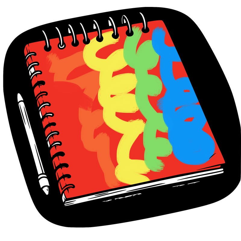 a blank sketch pad