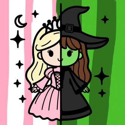 split princess and witch