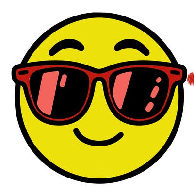 emoji with sunglasses