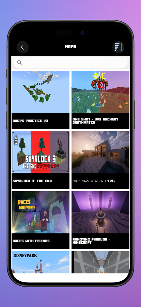 Addons for Minecraft PE ▶ - A gallery of various Minecraft PE maps and addons including Skyblock and Parkour ready for download
